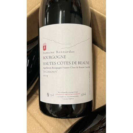 Domaine Bonnardot Bourgogne Hautes Côtes de Beaune En Cheignot macération 2019