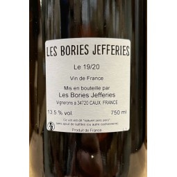 Domaine Bories Jefferies Vin de France rouge Le 19/20