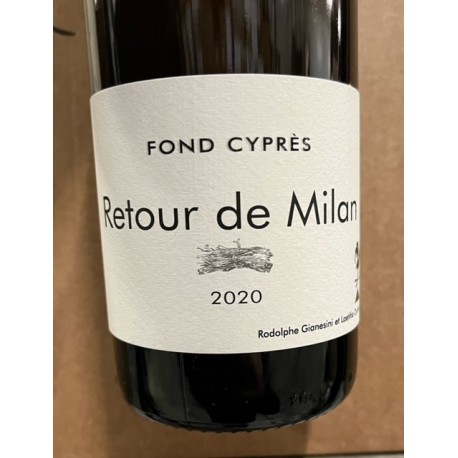 Fond Cyprès Vin de France blanc Retour de Milan 2020