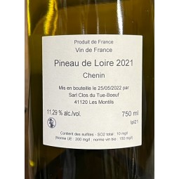 Clos du Tue Boeuf Vin de France blanc Pineau de la Loire 2021