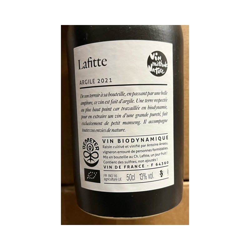 Château Lafitte Vin de France blanc Argile 2021
