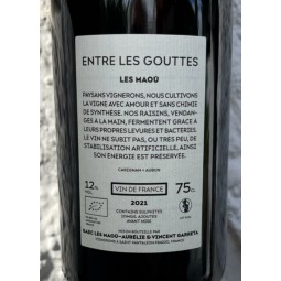 Les Maoù Vin de France rouge Entre les Gouttes 2021