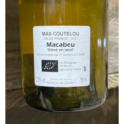 Jean-François Coutelou Vin de France blanc Macabeu Oeuf 2021