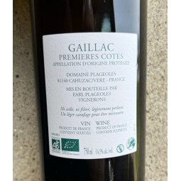 Domaine Plageoles Gaillac Premières Côtes blanc Mauzac Vert 2020