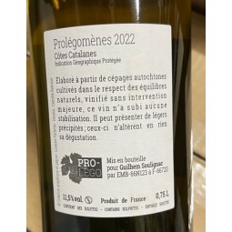 Domaine Prolégo Côtes Catalanes blanc Prolégomènes 2022