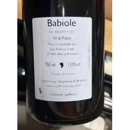 Andrea Calek Vin de France rouge Babiole 2022