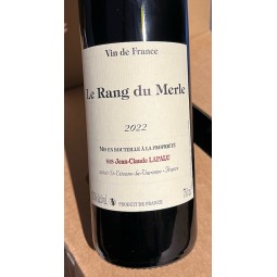 Jean-Claude Lapalu Vin de France rouge Rang du Merle 2022