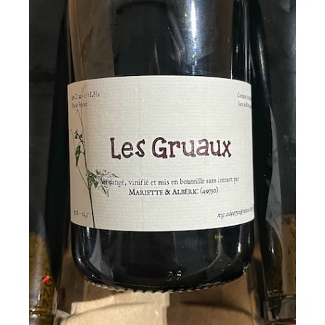 Mariette & Albéric Vin de France rouge Les Gruaux 2022