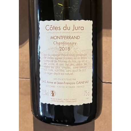 Anne & Jean-François Ganevat Côtes du Jura Savagnin Montferrand 2018