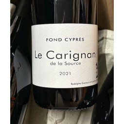 Fond Cyprès Vin de France Carignan de la Source 2021