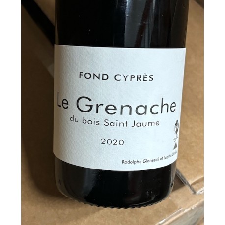 Fond Cyprès Vin de France rouge Grenache du Bois Saint Jaume 2020