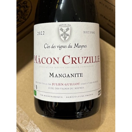 Les Vignes du Maynes Mâcon-Cruzilles rouge Manganite 2022